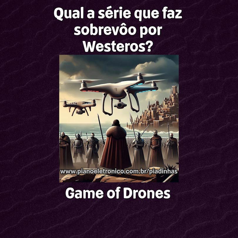 Qual a série que faz sobrevôo por Westeros?

Game of Drones